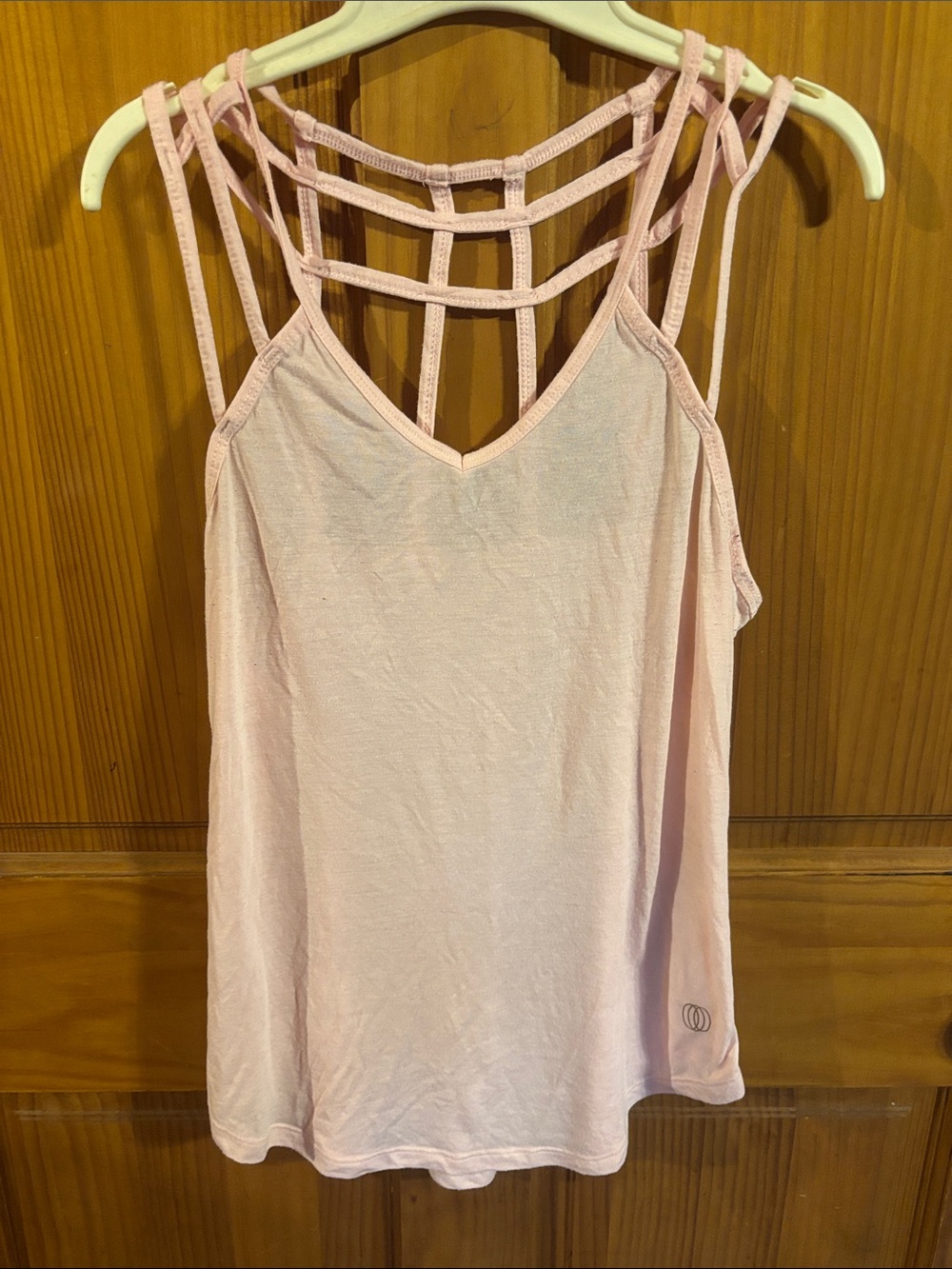 Balance Collection Light Pink Strappy V-Neck Tank Top